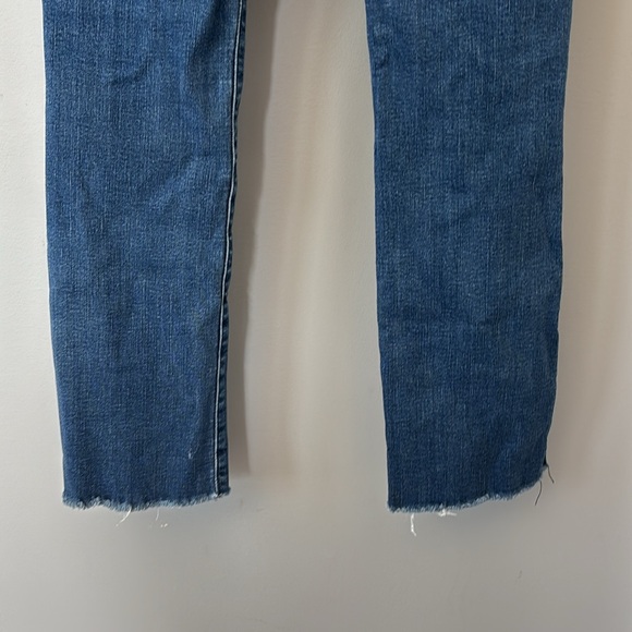 MOTHER Rascal Ankle Snippet Blue Jeans with Raw Hem size 25 - Picture 6 of 16